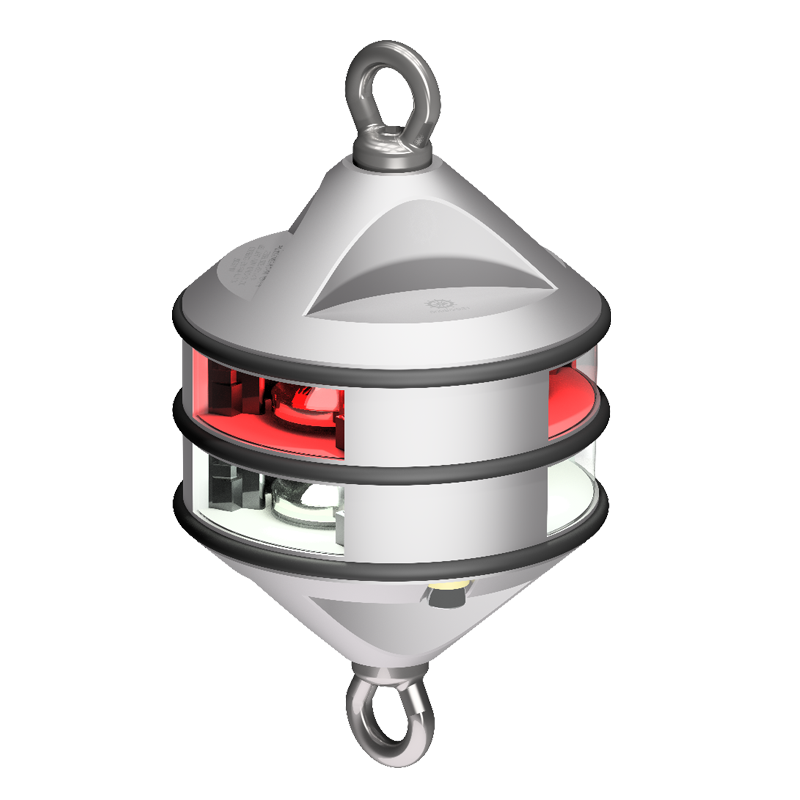 3nm 360° White/Red, hoist, silver anodized 3nm 360° White/Red, hoist, silver anodized